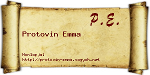 Protovin Emma névjegykártya